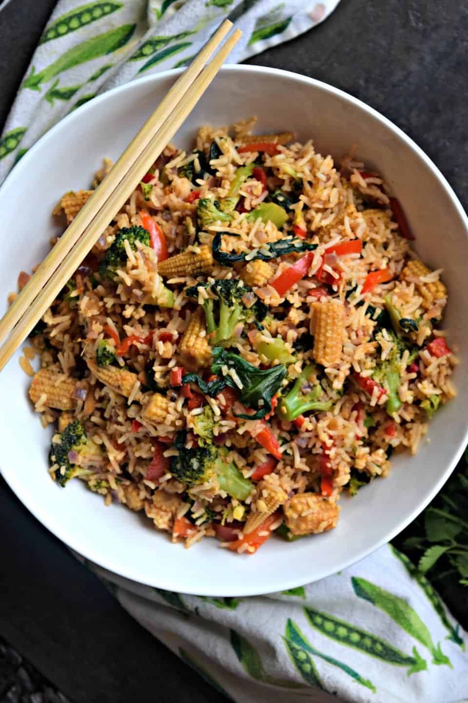 Thai Basil Fried Rice Vegan Cookilicious