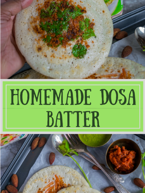 2 images of dosa made from fresh homemade dosa batter
