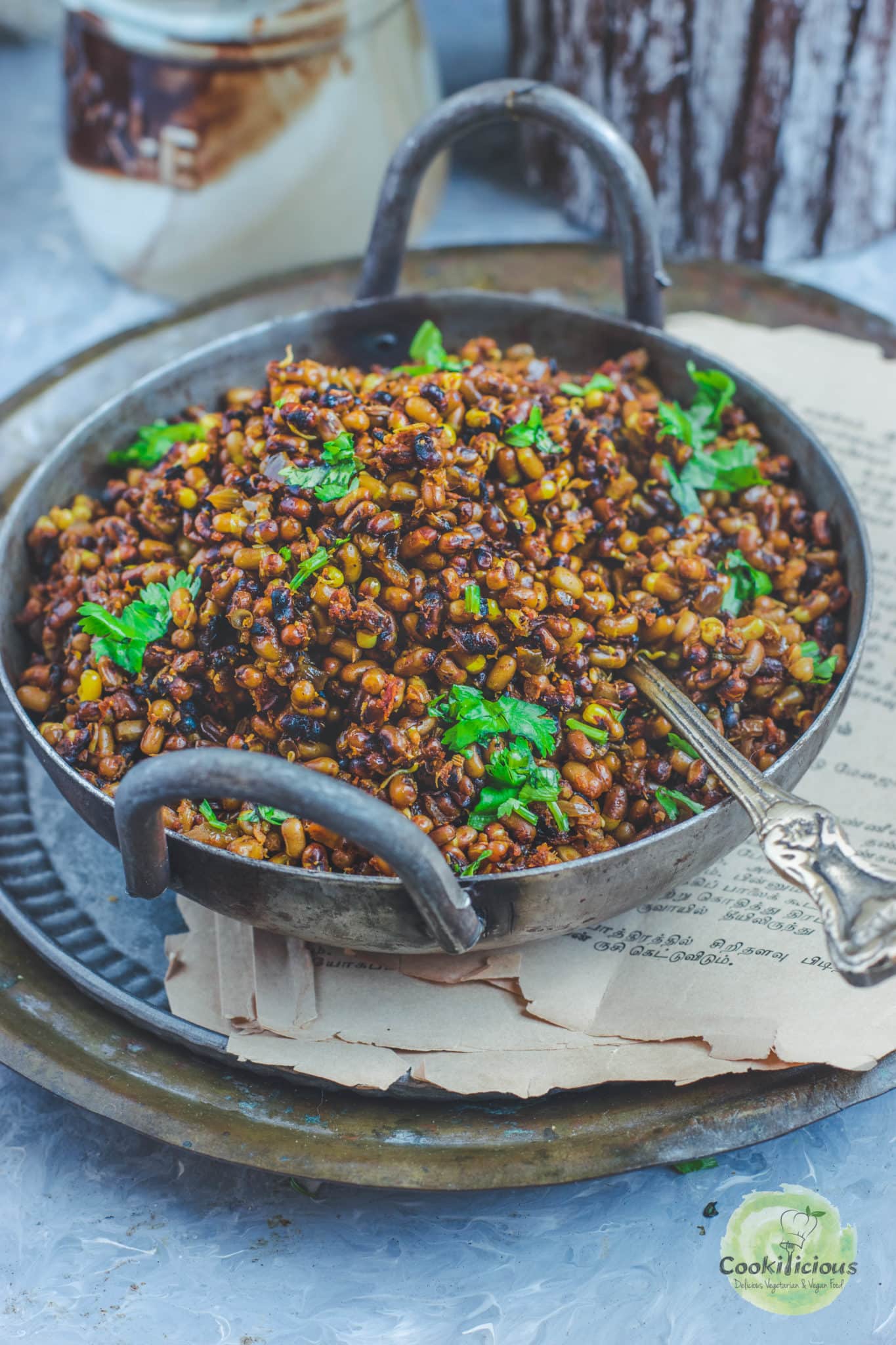 Vegan Matki Usal | Indian Moth Bean Sprouts Salad