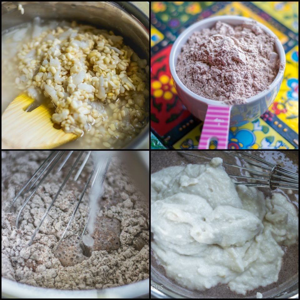 4 steps to make Ragi & Kale Idli | Finger Millet & Kale Steamed Cakes