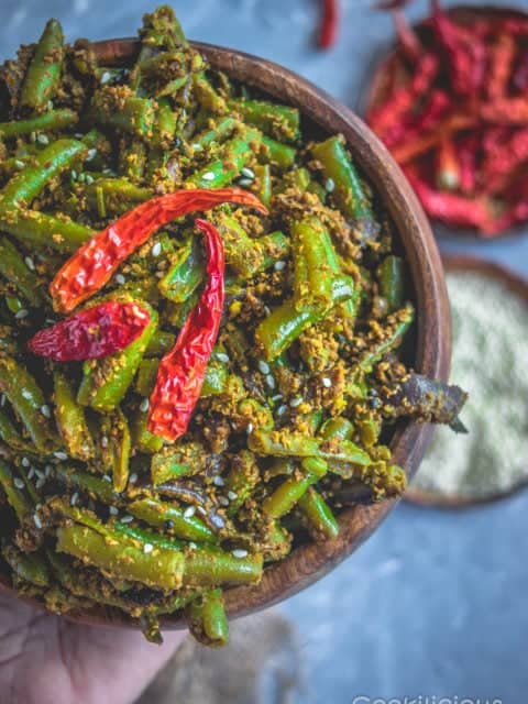 Vegan Sesame Flavored Green Beans Stir Fry
