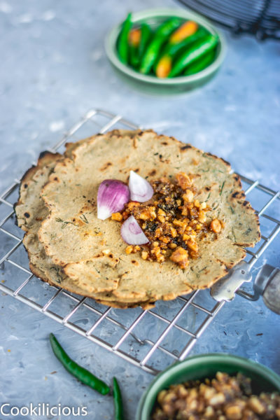 Dill Flavored Jowar/Sorghum Flatbread - Gluten-Free & Vegan