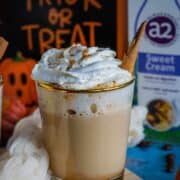 front shot of Spiced Coffee & Pumpkin Latte