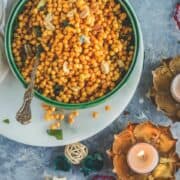 Kara Boondi Mixture in a bowl