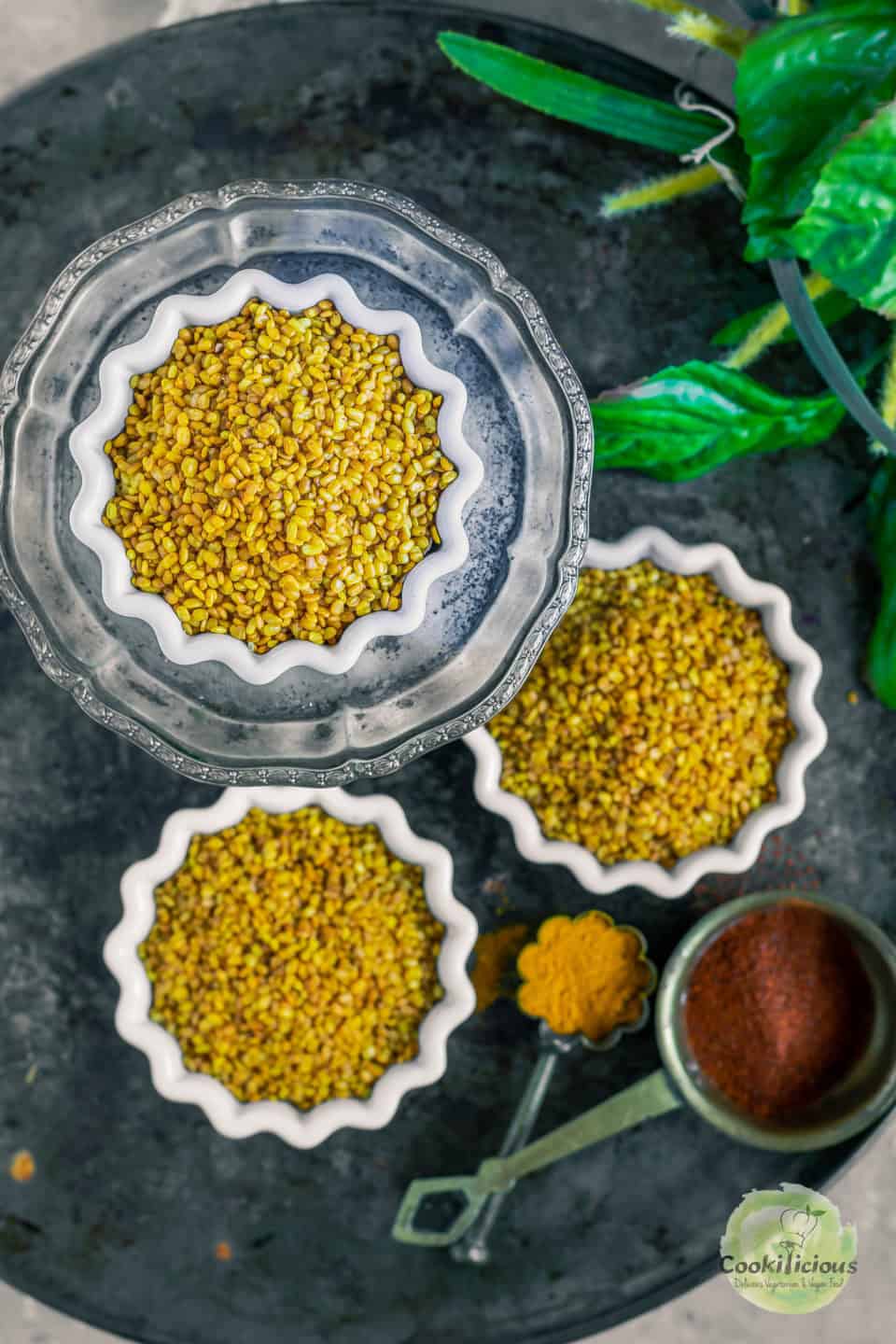 3 bowls of Crunchy Moong Dal