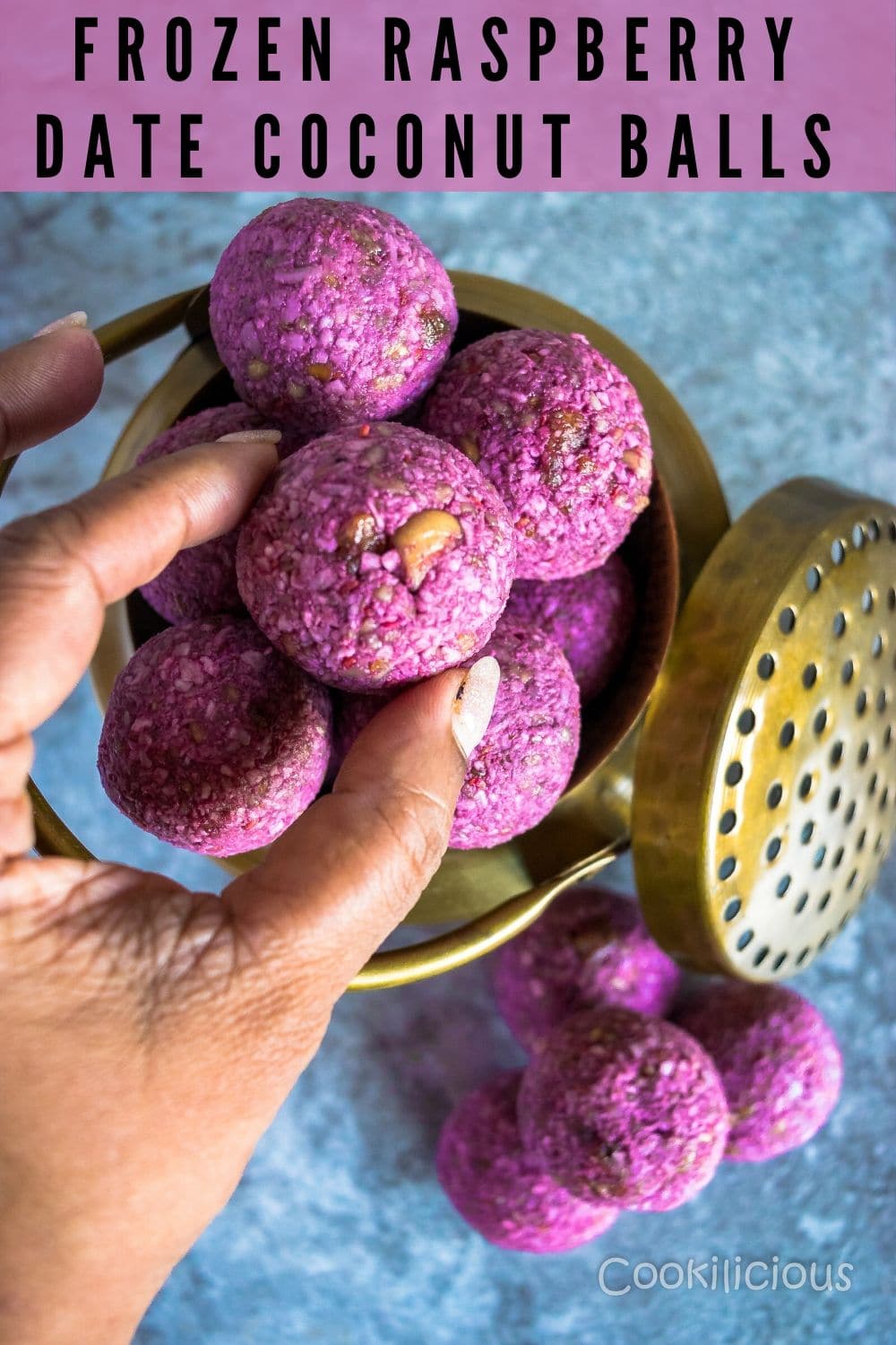Sour Raspberry Dates Frozen Raspberry Date Coconut Balls Recipe - Vegan