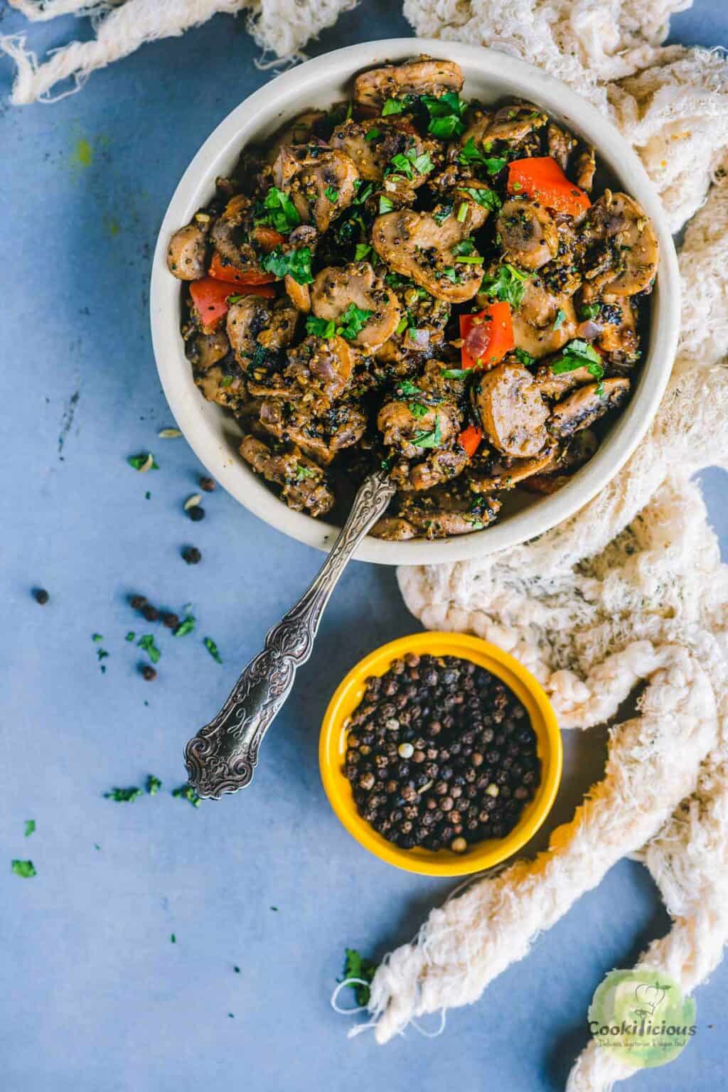 Indian Mushroom Pepper Fry | Mushroom Stir-Fry – Cookilicious