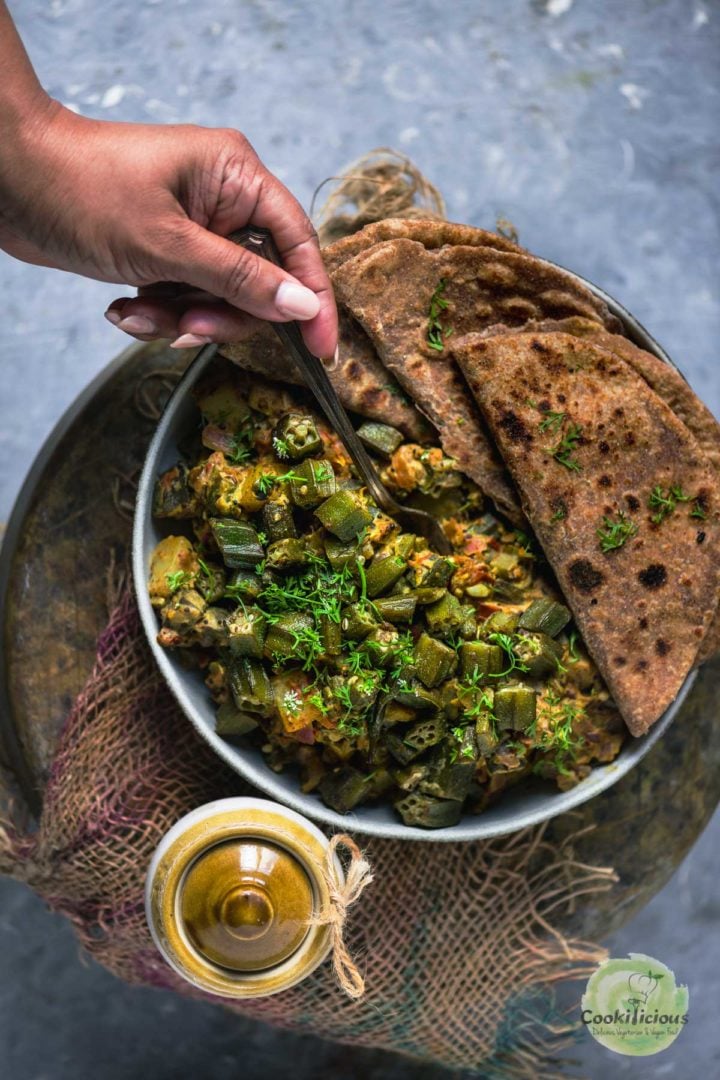 Achari Dahi Bhindi | Indian Okra Curry – Cookilicious