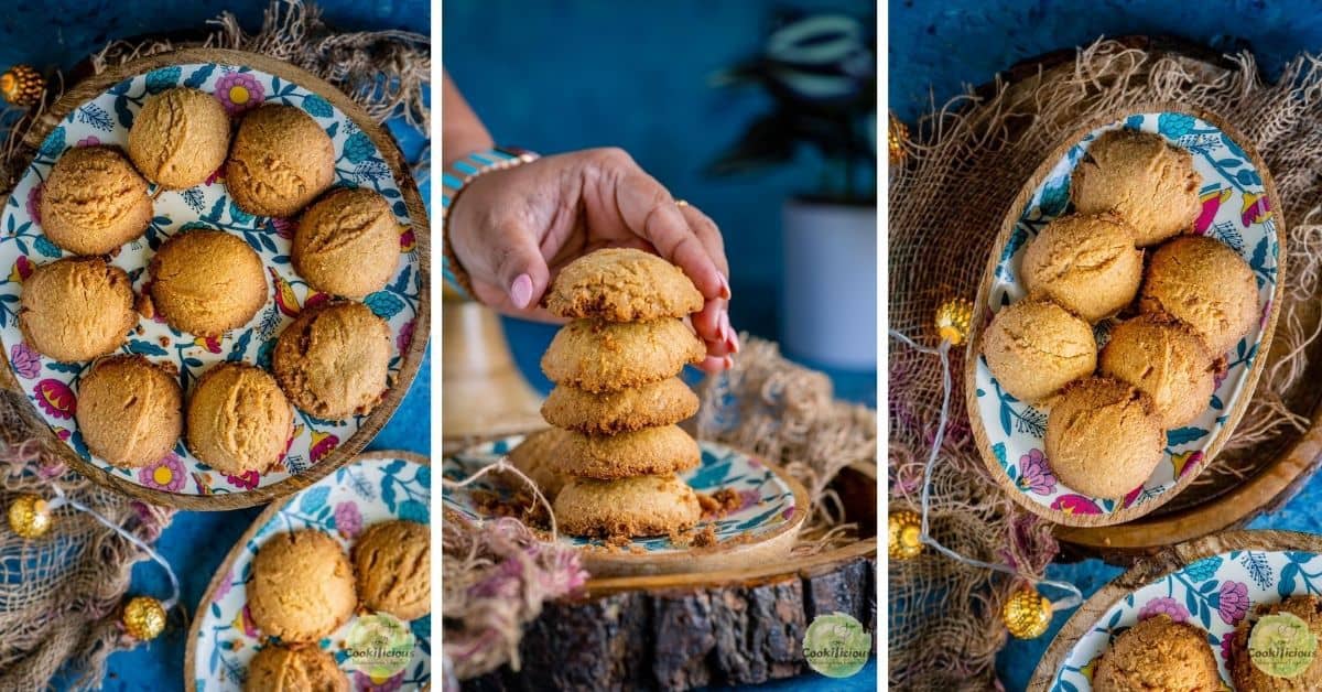 Eggless Whole Wheat Ghee Cookies Cookilicious