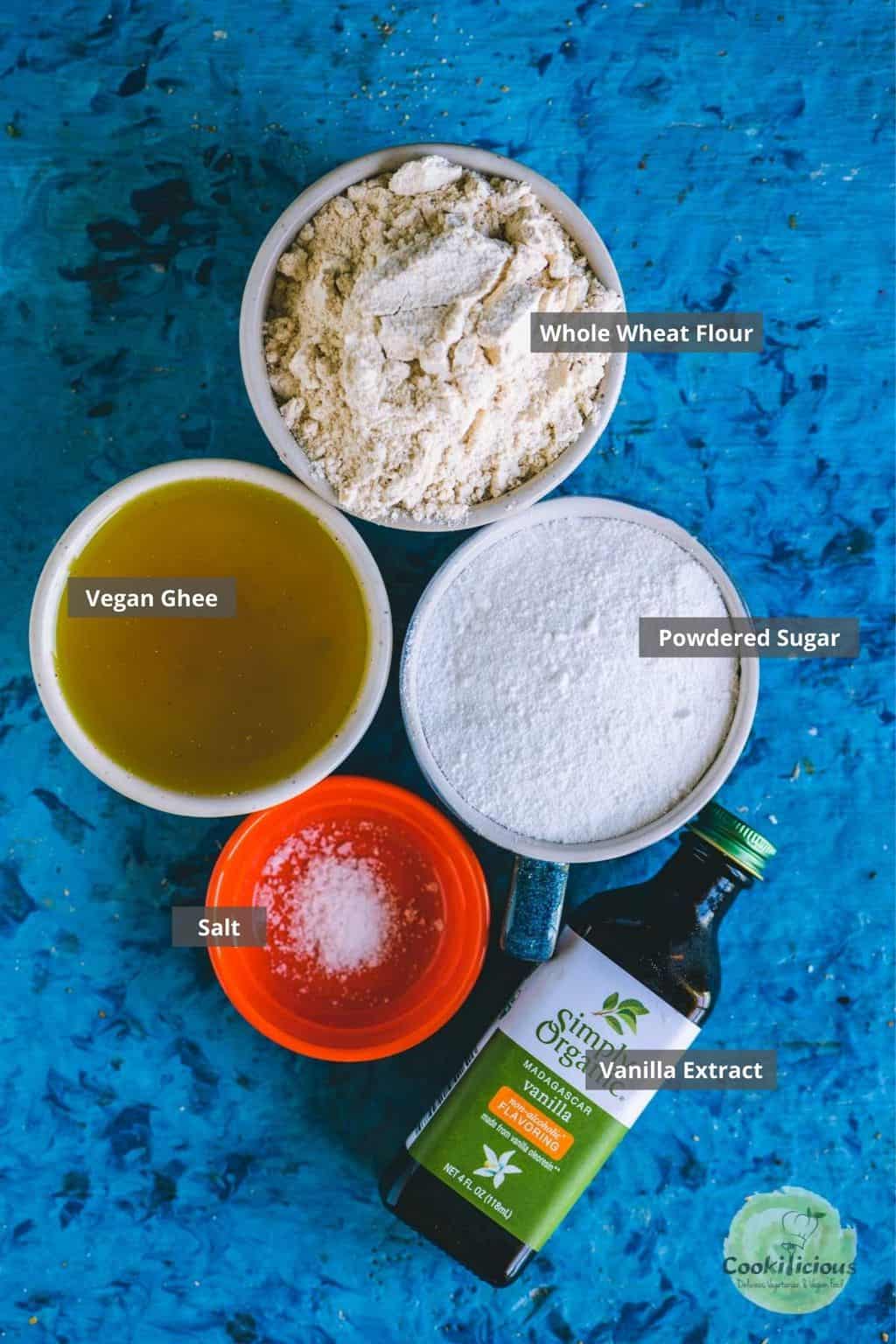 Eggless Whole Wheat Ghee Cookies Cookilicious