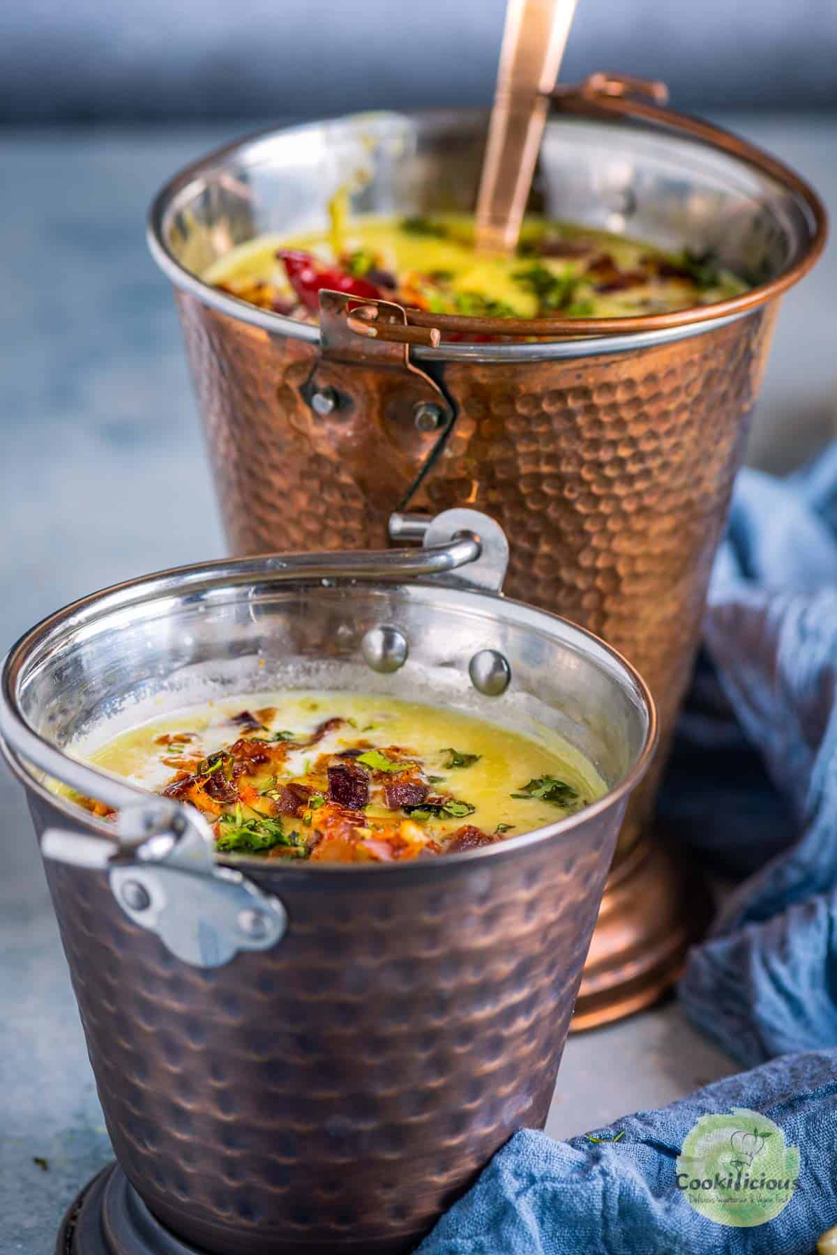 Sultani Dal served in 2 brass buckets