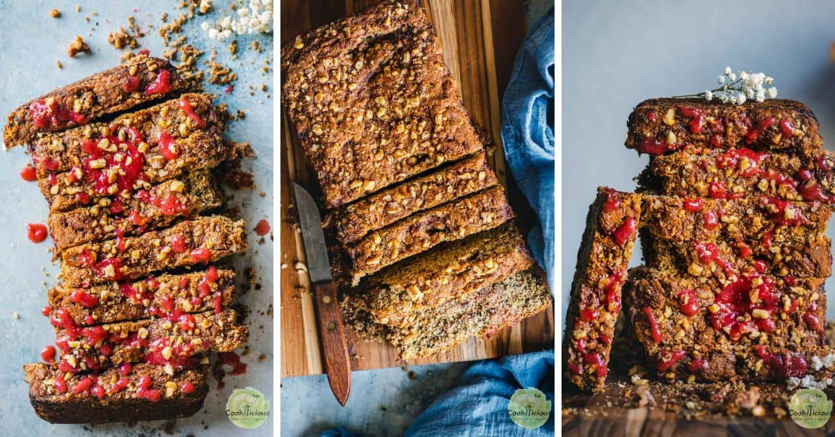 Vegan Gluten-free Banana Strawberry Bread – Cookilicious