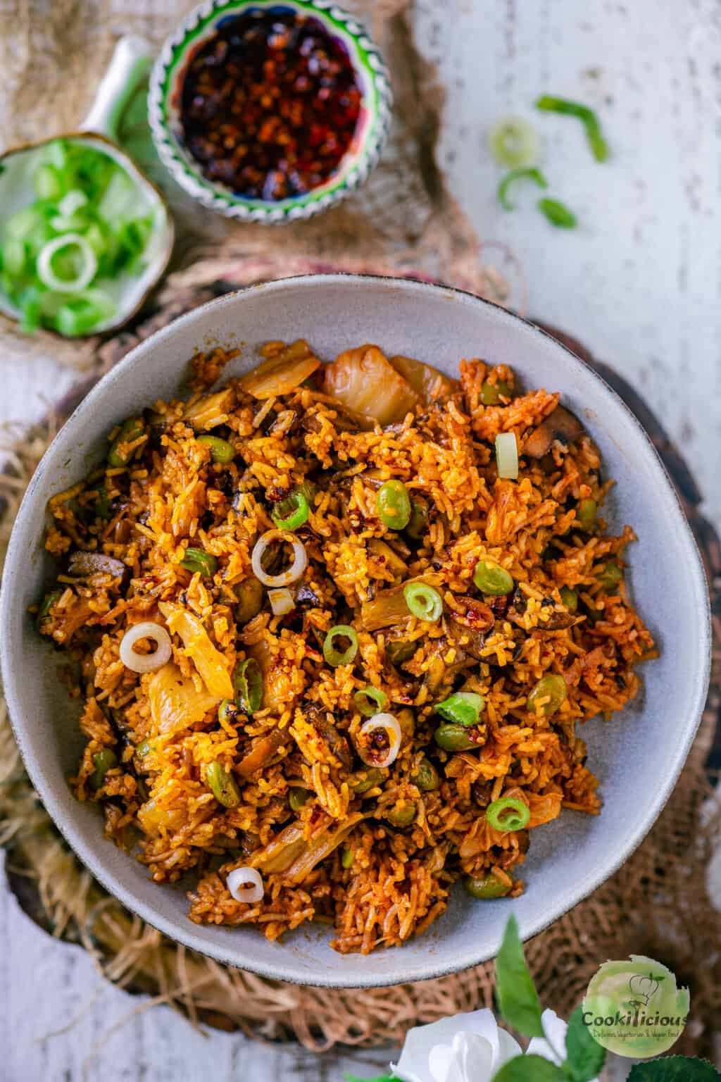 Best Korean Gochujang Kimchi Fried Rice in 15 Minutes Cookilicious