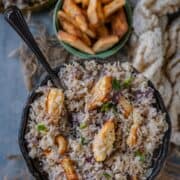 A bowl of fragrant Paneer Rice showcasing fluffy basmati rice and golden paneer cubes, served in a bowl.